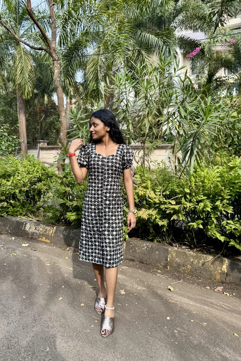Chandani - black Aline dress
