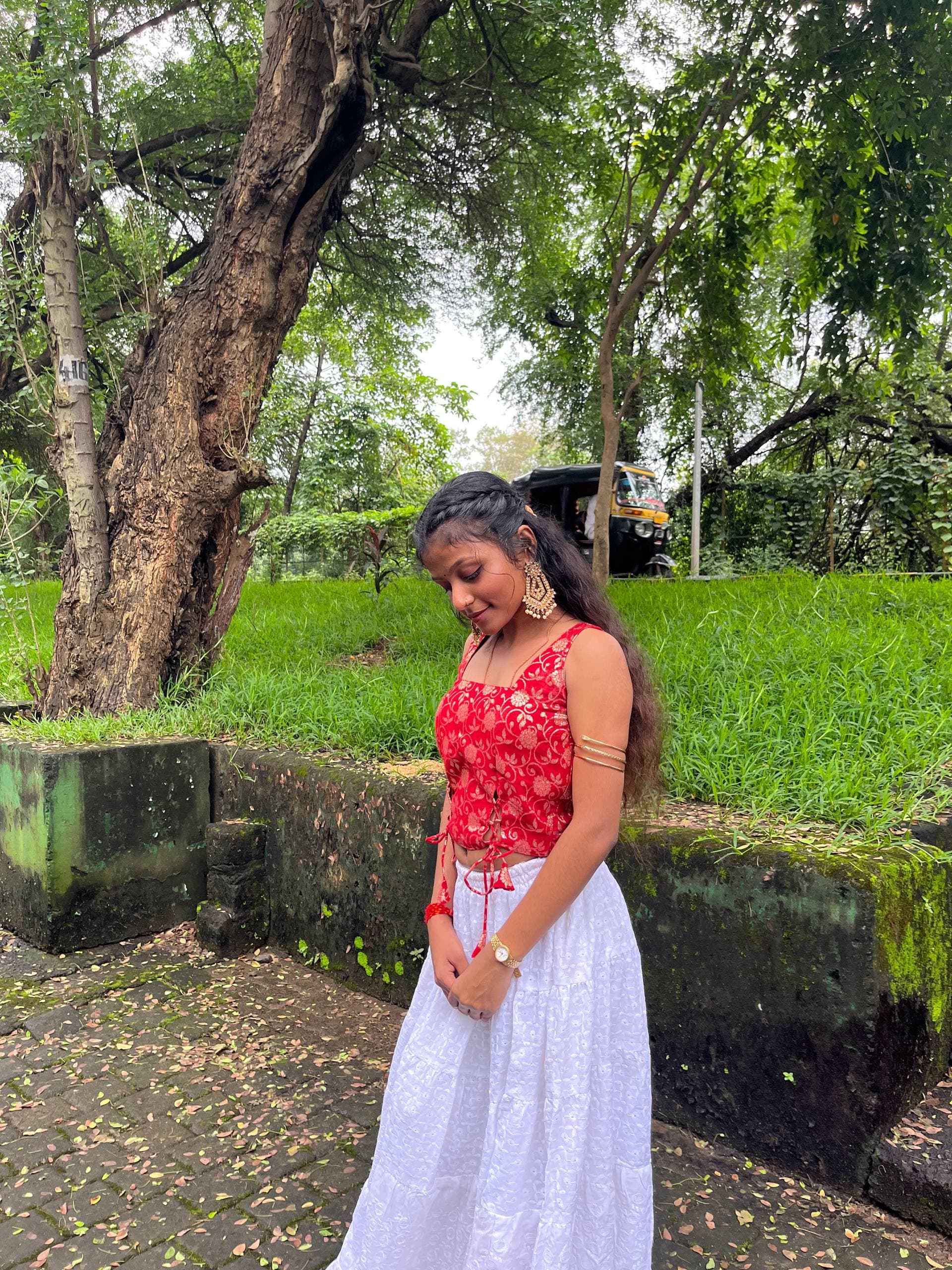 Raktanjali - Red Ethnic Top — Image 2