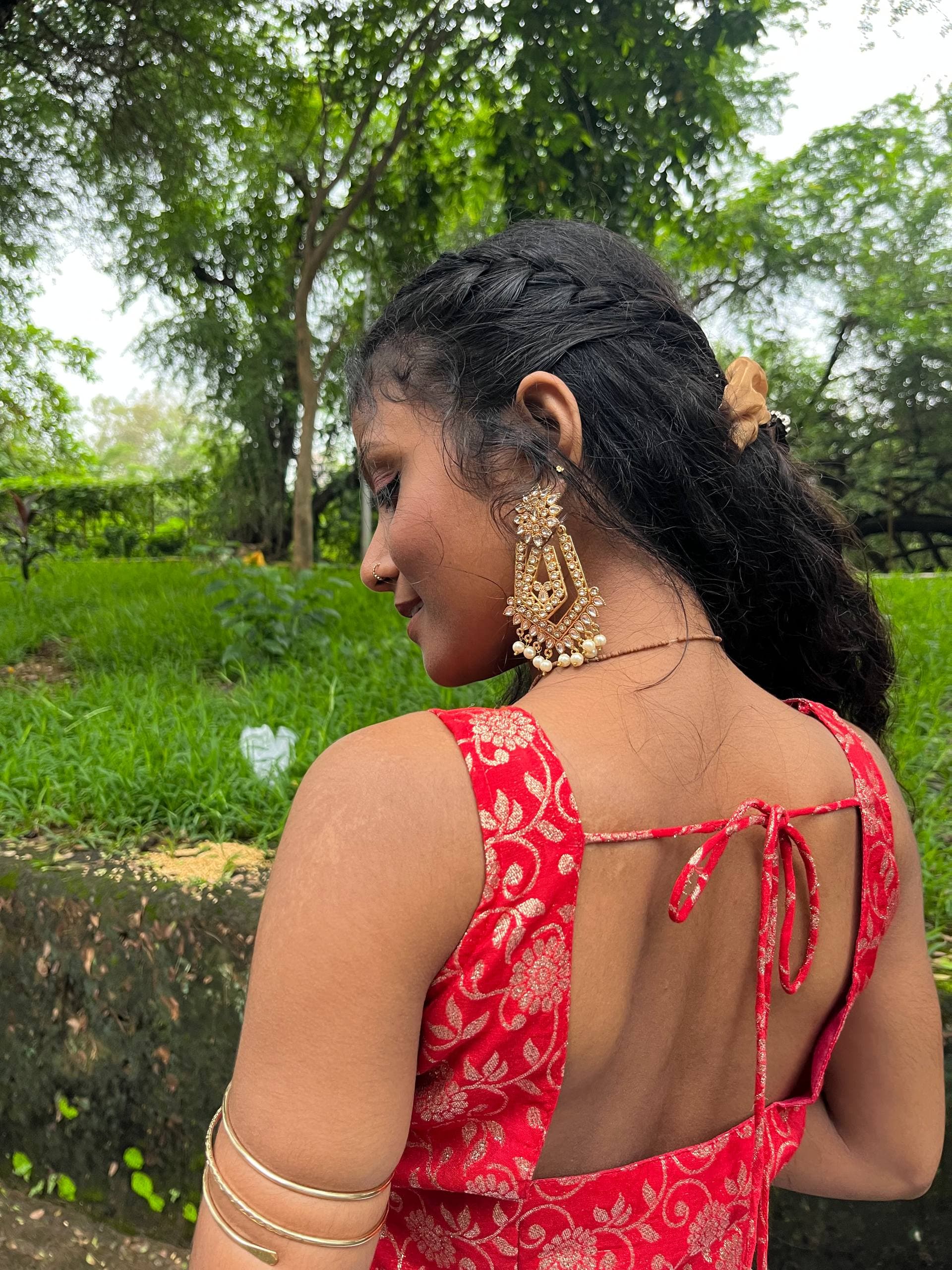 Raktanjali - Red Ethnic Top — Image 3
